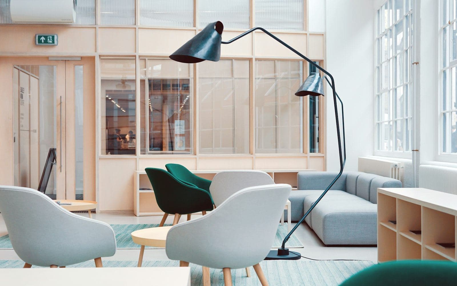 Shared space and kitchenette at suite 402